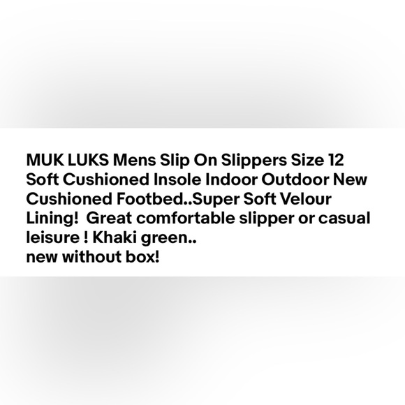 MUK LUKS Mens Slip On Slippers Size 12 Soft Cushioned Insole Indoor Outdoor New - Picture 8 of 8
